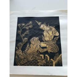 Afbeelding batik, indonesië, in passe partout