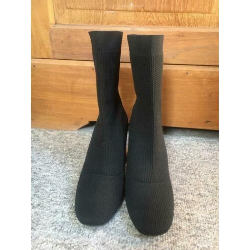 Zara sockboots 37 stof mango manfield zwart enkellaars