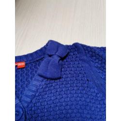 Vest blauw met strikje Mt 128