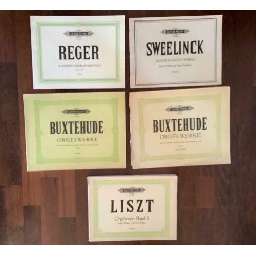 Bladmuziek orgel, Reger, Buxtehude, Sweelink, Sibelius e.a.