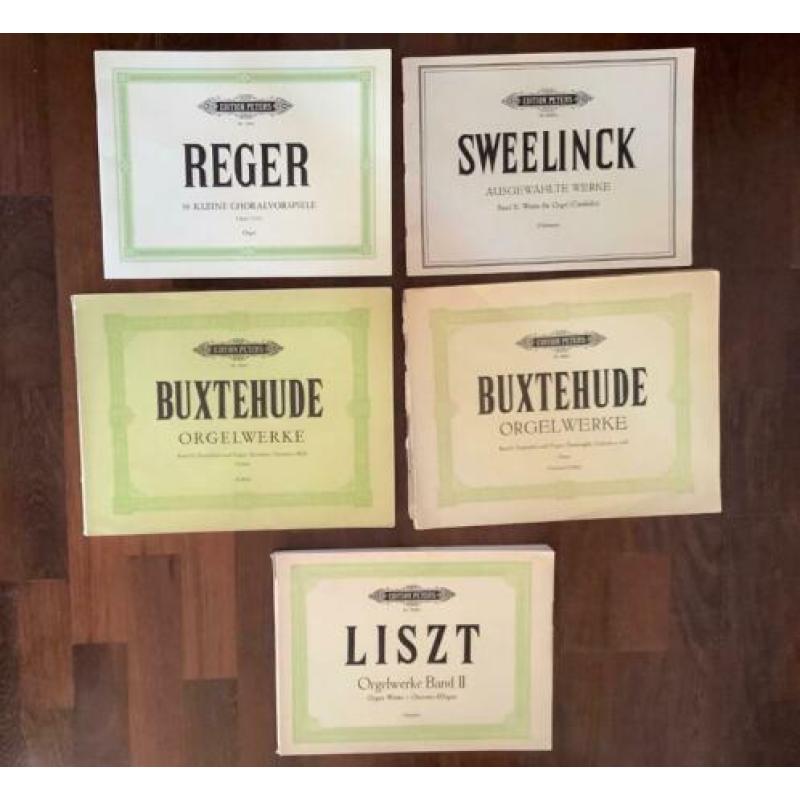 Bladmuziek orgel, Reger, Buxtehude, Sweelink, Sibelius e.a.