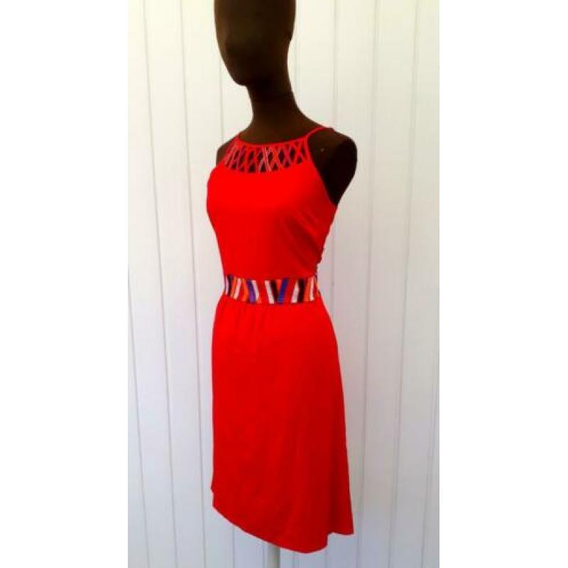 Nieuwe ! Steps jurk rode zomerjurk maat 40 red dress