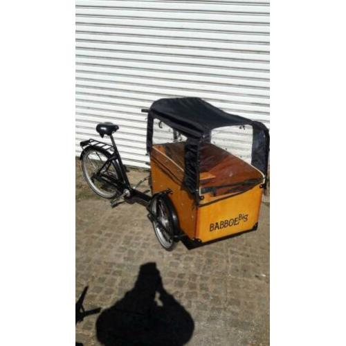 Zeer mooie bakfiets babboe big met regentent