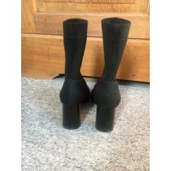Zara sockboots 37 stof mango manfield zwart enkellaars
