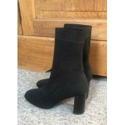Zara sockboots 37 stof mango manfield zwart enkellaars