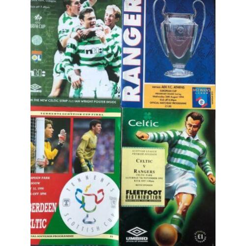 Programma’s Celtic en Rangers 5x