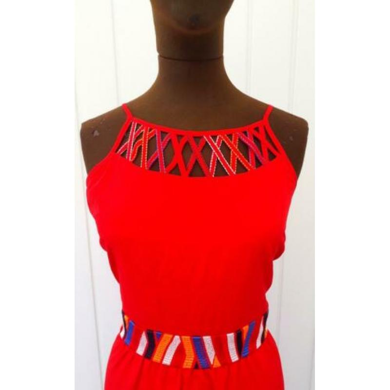 Nieuwe ! Steps jurk rode zomerjurk maat 40 red dress