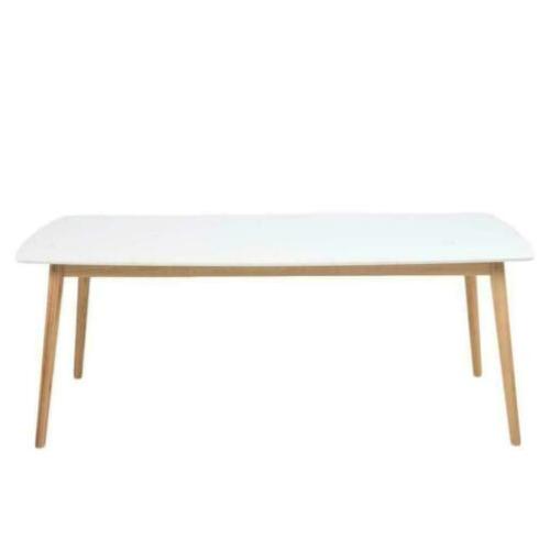 Tenzo Bess Eettafel Wit 220 x 95 cm (nieuw) met hoek schade.