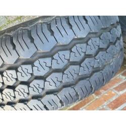 2x 13inch velg met band voor aanhanger