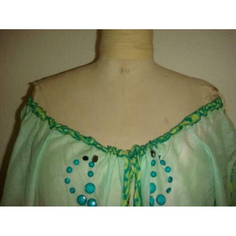 Halé Bob Cabana tuniek mini kaftan tie-dye stenen maat XS