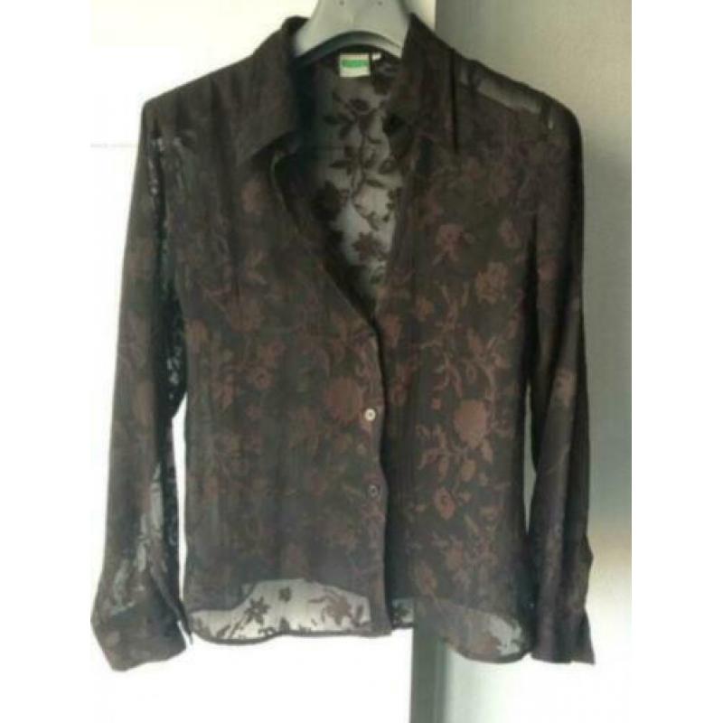 Bruine kanten bloes Benetton mt. M