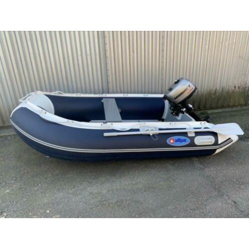 Rubberboot allpa 2.90 meter met 4pk Mariner 4-takt