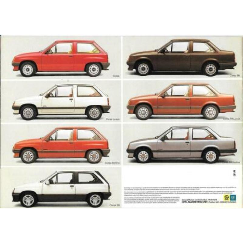 autofolder Opel Corsa januari 1983