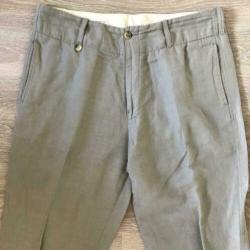 Dries van Noten, groene, linnen broek, maat 54
