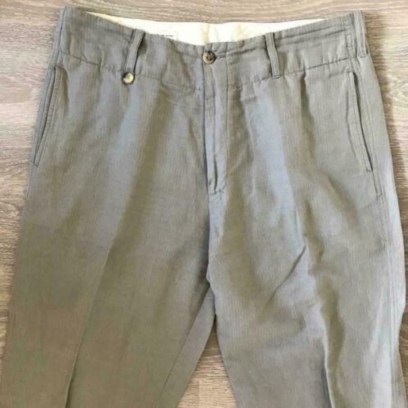 Dries van Noten, groene, linnen broek, maat 54
