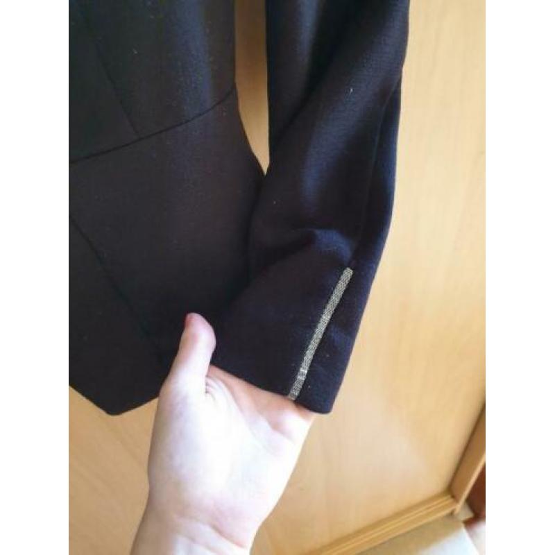 H&M blazer/jasje zwart met zilveren details maat 36
