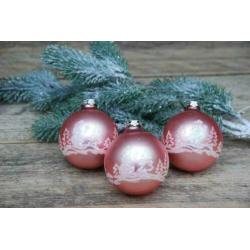 11 Roze kerstballen,1 Piek en 4 sterren