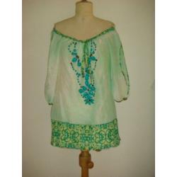 Halé Bob Cabana tuniek mini kaftan tie-dye stenen maat XS