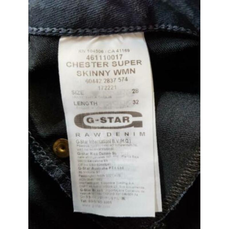 G-Star Raw Chester super skinny donkerblauw W28 x L32 zgan
