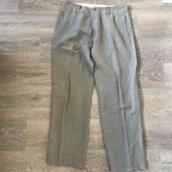 Dries van Noten, groene, linnen broek, maat 54