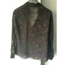 Bruine kanten bloes Benetton mt. M