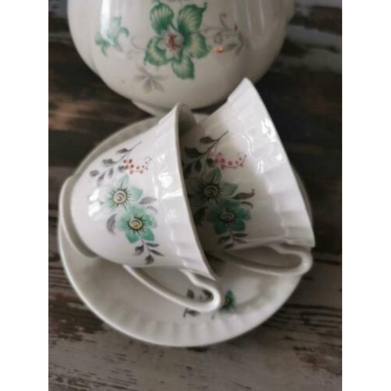 Sale koffiepot Mosa Maastricht + 2 kop schotels, dekschalen