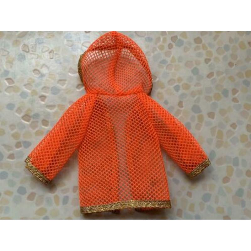 Living Barbie oranje net jasje - vintage MOD era