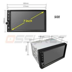 Android 10 7" Quadcore multimedia radio Dubbel DIN met DAB+