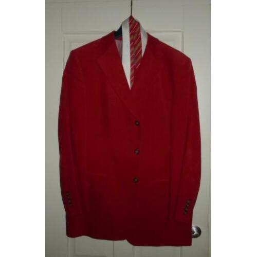 McGregor donker rood rib kostuum + 2 stropdassen mt 56 51801