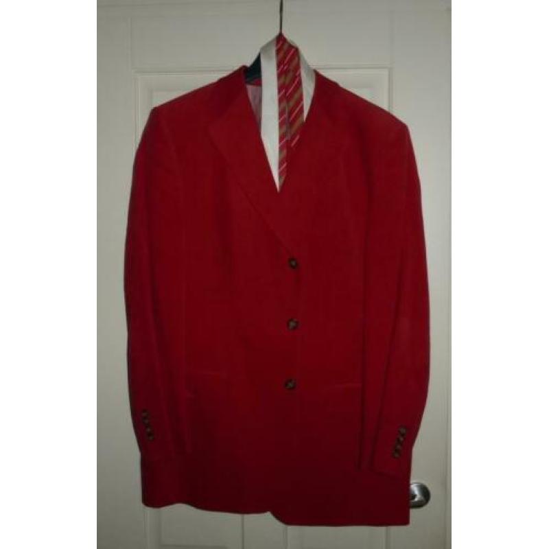 McGregor donker rood rib kostuum + 2 stropdassen mt 56 51801