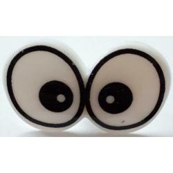 Grappige ogen van hard plastic met sluiting 4 x 2,3 cm 4 paa
