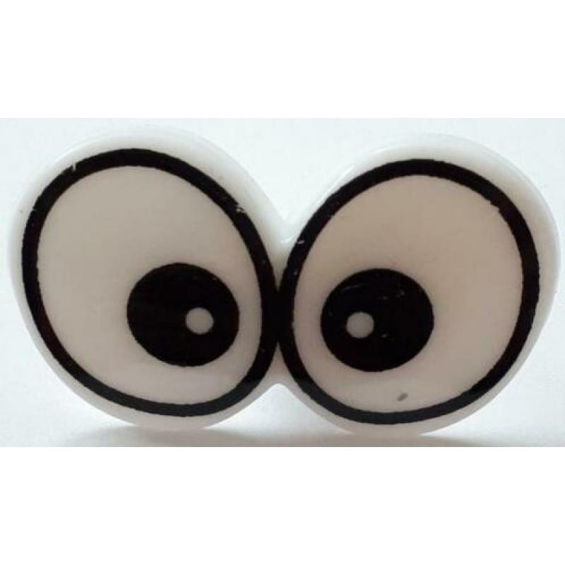 Grappige ogen van hard plastic met sluiting 4 x 2,3 cm 4 paa