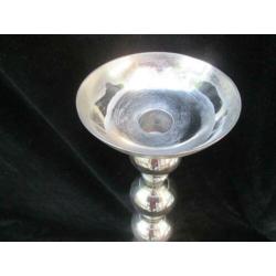 Hoge Zilverkleurige Kandelaar 44 cm