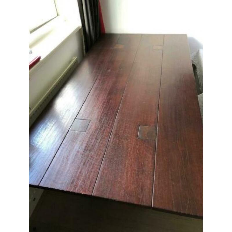 Prachtige houten eettafel, 2 mrt bij 1 mtr