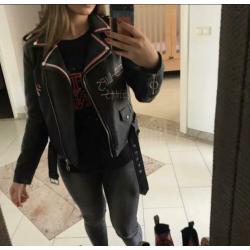 Bekende leren Zara jas maat M