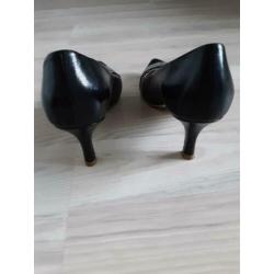 Pumps zwart met zilver mt 39 Roberto d'Angelo zgan