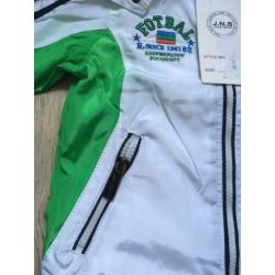 Nieuw Zomerjas Maat 86 / 92 wit groen