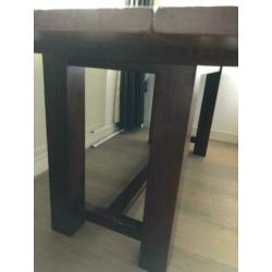 Prachtige houten eettafel, 2 mrt bij 1 mtr