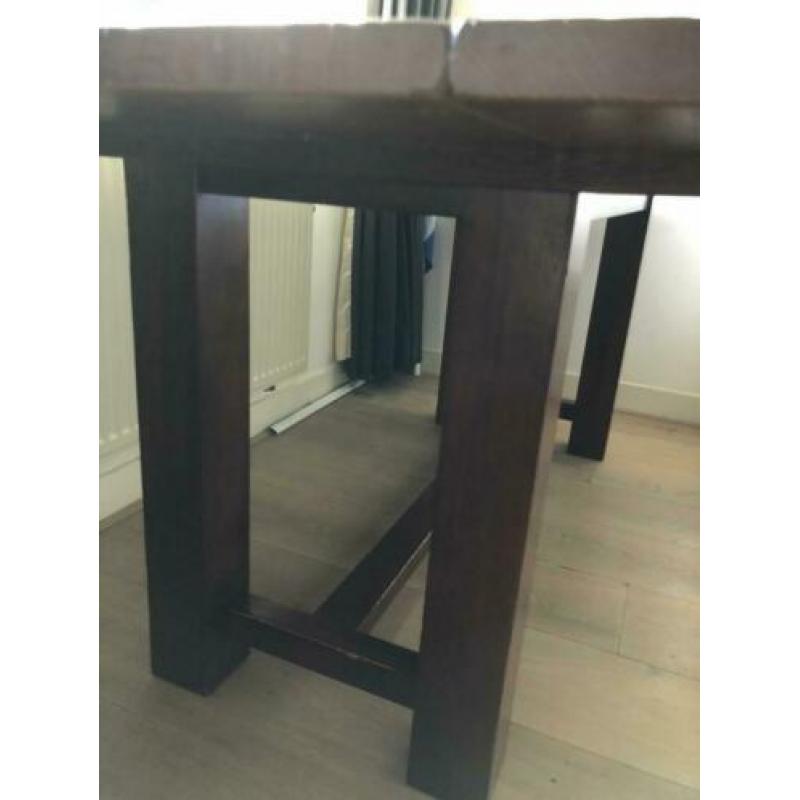 Prachtige houten eettafel, 2 mrt bij 1 mtr