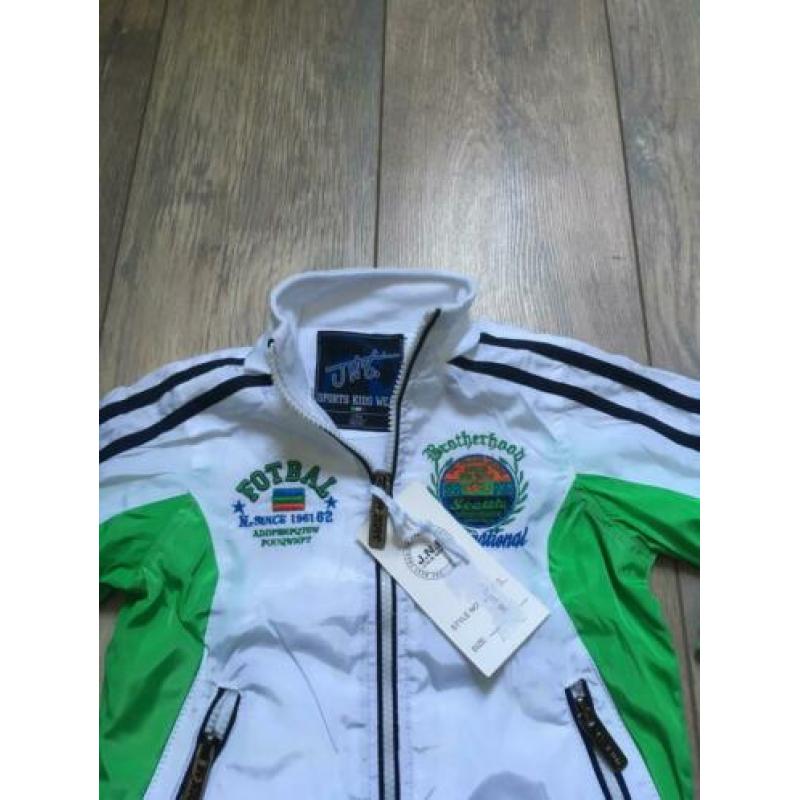Nieuw Zomerjas Maat 86 / 92 wit groen