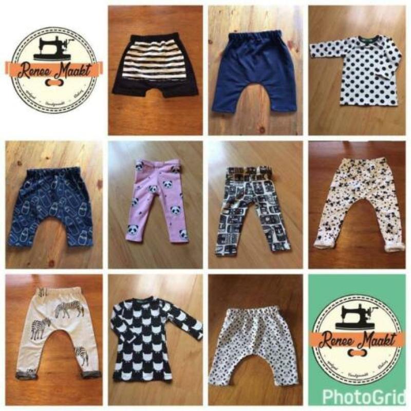 harem broek / legging panter grijs 50 56 62 68 74 80 86 92