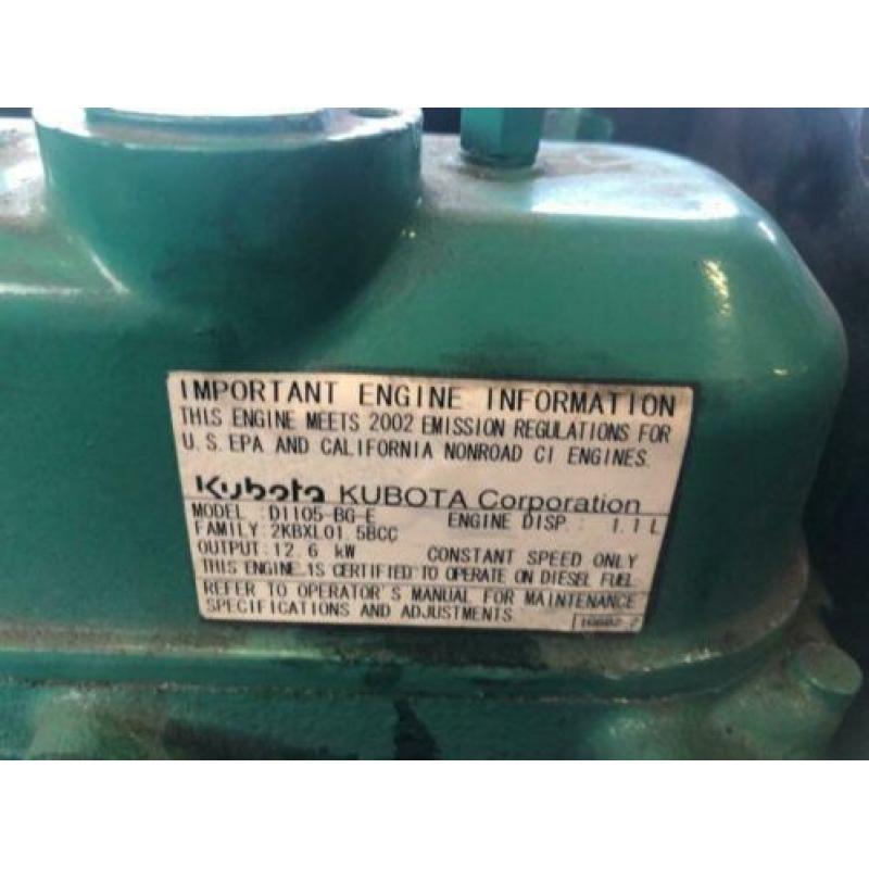 Kubota D 1105 Onan 6 kVA Silent generatorset