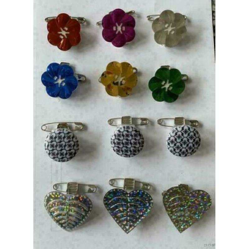 30 stuks diy self-adhesive clip pins for badges