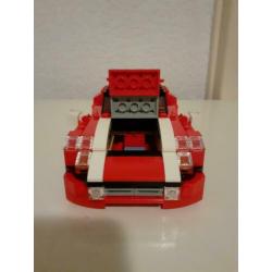 Lego rode sport auto 3 in 1 Set Compleet.