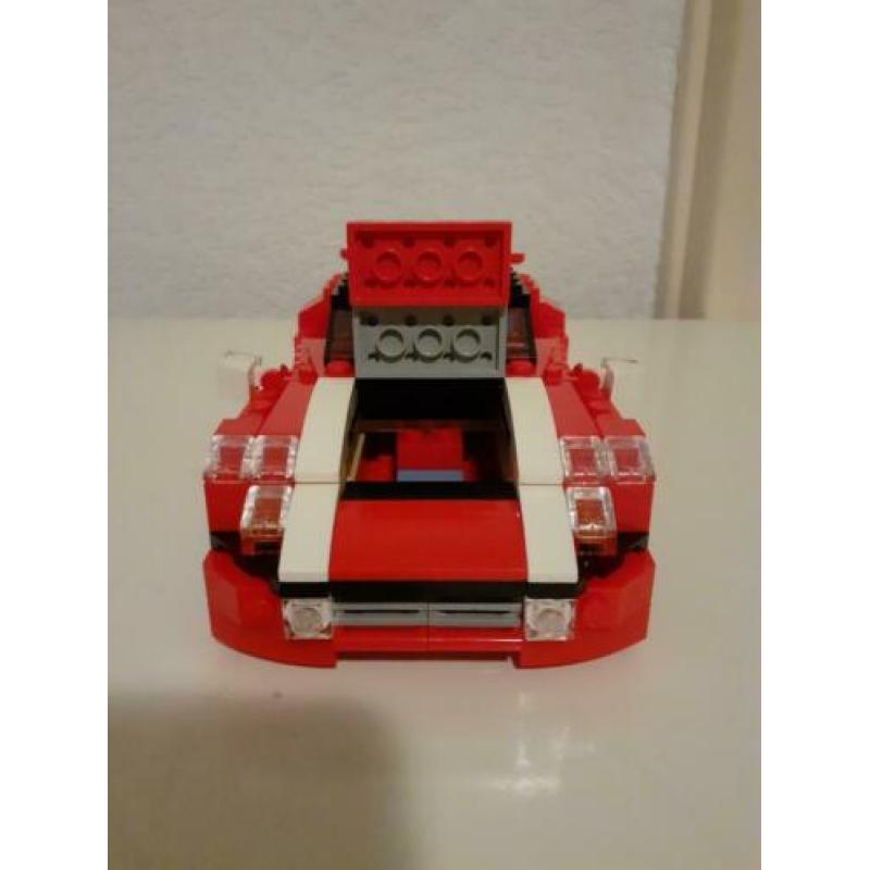 Lego rode sport auto 3 in 1 Set Compleet.