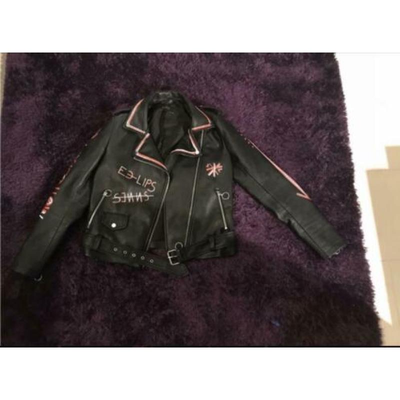 Bekende leren Zara jas maat M