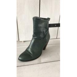 Leren groene enkel laarzen 40 en meer ??