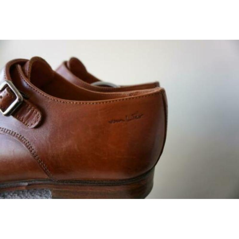 VAN LIER Superior leren schoenen met gespsluiting 42