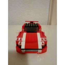 Lego rode sport auto 3 in 1 Set Compleet.