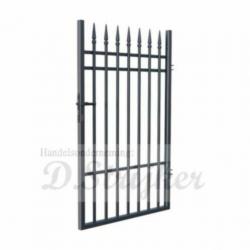 Inlooppoort recht antraciet 100x160cm compleet met palen etc